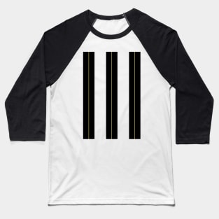 Notts County Black White Stripes 1996 - 97 Baseball T-Shirt